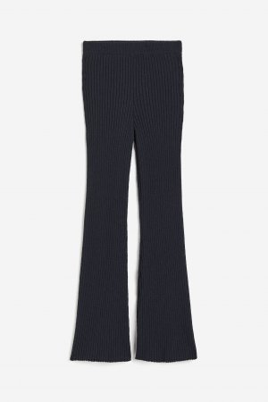 Расклешенные брюки вязки в рубчик H&M