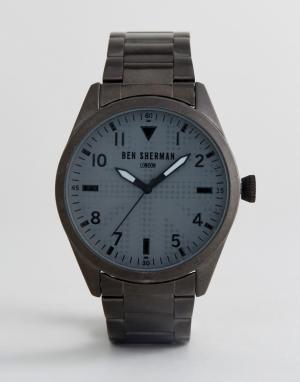 Часы темно-серого цвета  WB074BM Ben Sherman. Цвет: серебряный