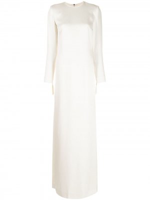 Платье с длинными рукавами Semsem. Цвет: белый
