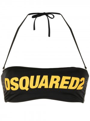 Лиф бикини с логотипом Dsquared2. Цвет: черный