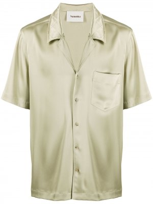 Рубашка Venci с короткими рукавами Nanushka. Цвет: зеленый
