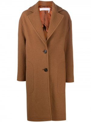 Однобортное пальто See by Chloé. Цвет: коричневый