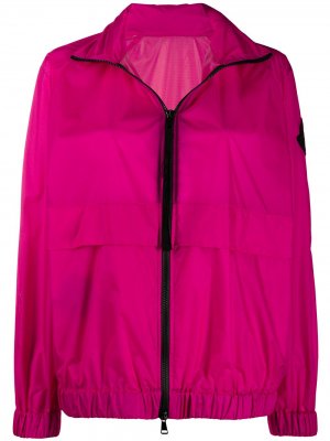 Легкая куртка с нашивкой-логотипом Moncler. Цвет: розовый