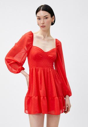 Платье Koton. Цвет: красный