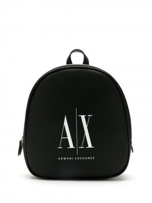 Рюкзак с логотипом Armani Exchange. Цвет: черный