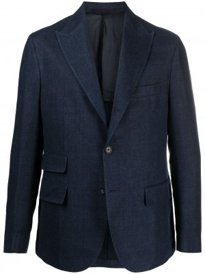 Однобортный пиджак Eleventy. Цвет: синий