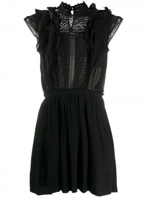 Платье мини с кружевом Isabel Marant. Цвет: черный
