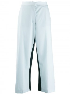 Укороченные брюки с контрастными полосками Stella McCartney. Цвет: синий