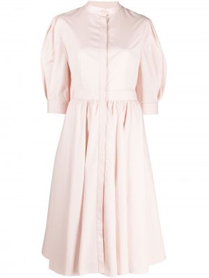 Расклешенное платье миди Alexander McQueen. Цвет: розовый