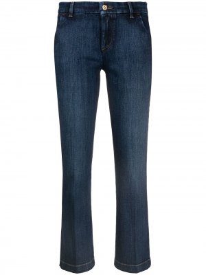 Укороченные джинсы прямого кроя 7 For All Mankind. Цвет: синий