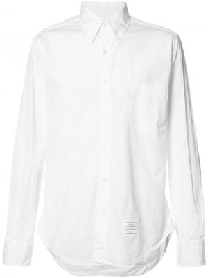 Рубашка с воротником на пуговицах Thom Browne. Цвет: белый