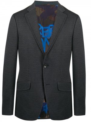 Пиджак с узором Etro. Цвет: синий