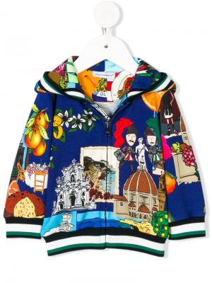 Толстовка с капюшоном и принтом Ciao Italia Dolce & Gabbana Kids. Цвет: разноцветный