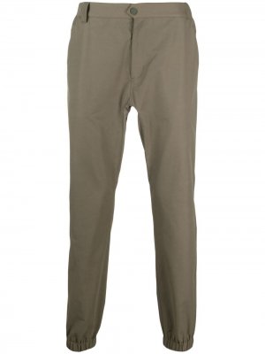Зауженные брюки с эластичным поясом Lardini. Цвет: зеленый