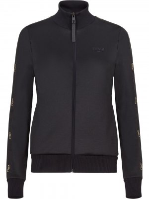 Куртка на молнии с логотипом Fendi. Цвет: черный