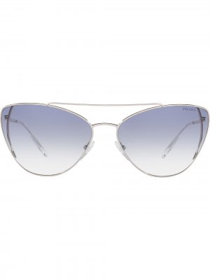 Солнцезащитные очки Ultravox Prada Eyewear. Цвет: серебристый