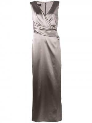 Приталенное вечернее платье Talbot Runhof. Цвет: серый