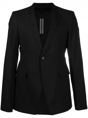 Однобортный пиджак Rick Owens. Цвет: черный