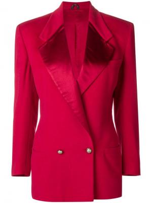 Двубортный пиджак Versace Pre-Owned. Цвет: розовый