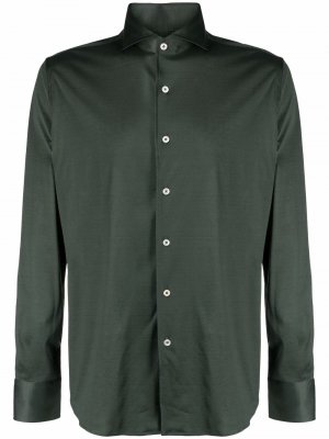 Рубашка на пуговицах Canali. Цвет: зеленый