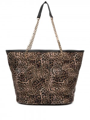 Декорированная сумка-тоут с леопардовым принтом LIU JO. Цвет: нейтральные цвета