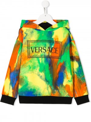 Худи с логотипом Young Versace. Цвет: зеленый