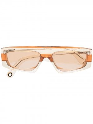 Солнцезащитные очки Les Lunettes Yauco в прямоугольной оправе Jacquemus. Цвет: оранжевый