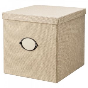 Ящик для хранения ИКЕА КВАРНВИК крышка бежевый 32х35х32 см IKEA