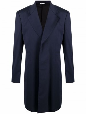 Однобортное пальто строгого кроя Comme Des Garçons Homme Plus. Цвет: синий