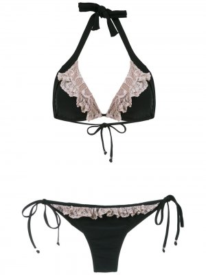Lace panel bikini set Amir Slama. Цвет: черный