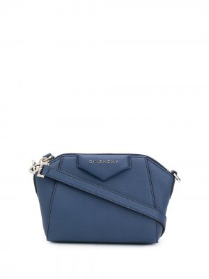 Маленькая сумка через плечо Antigona Givenchy. Цвет: синий