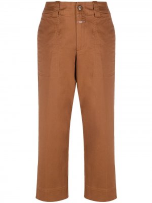 Укороченные брюки с завышенной талией Closed. Цвет: коричневый