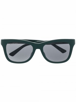 Солнцезащитные очки в прямоугольной оправе Balenciaga Eyewear. Цвет: зеленый