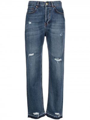 Широкие джинсы с завышенной талией Pt05. Цвет: синий