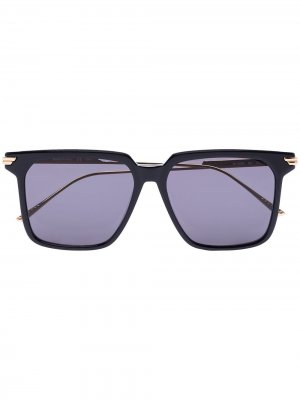 Солнцезащитные очки в квадратной оправе Bottega Veneta Eyewear. Цвет: черный