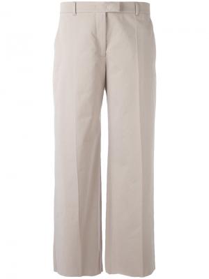 Укороченные широкие брюки Agnona. Цвет: серый