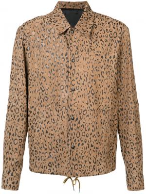 Куртка рубашечного фасона с леопардовым принтом Alexander Wang. Цвет: коричневый