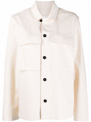 Куртка-рубашка с накладными карманами Jil Sander. Цвет: нейтральные цвета