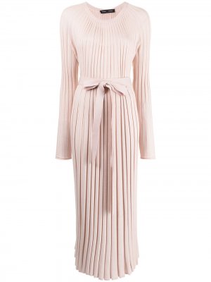 Плиссированное платье с длинными рукавами Proenza Schouler. Цвет: розовый