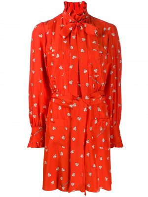 Платье-рубашка с графичным принтом из коллаборации Magda Archer Marc Jacobs. Цвет: красный
