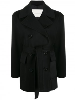 Двубортное пальто Mackintosh. Цвет: черный