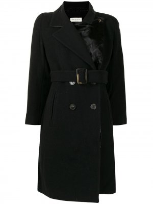 Двубортное пальто с поясом Dries Van Noten Pre-Owned. Цвет: черный