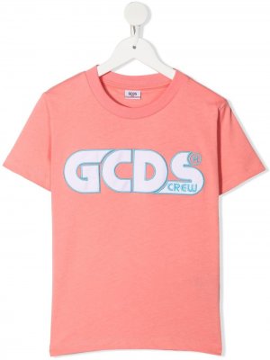 Футболка с короткими рукавами и логотипом Gcds Kids. Цвет: розовый