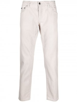 Прямые джинсы с нашивкой-логотипом Dolce & Gabbana. Цвет: нейтральные цвета