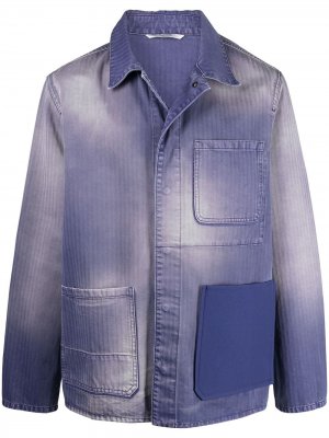 Джинсовая куртка с эффектом потертости Valentino. Цвет: фиолетовый