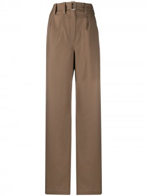 Широкие брюки с завышенной талией Lemaire. Цвет: коричневый
