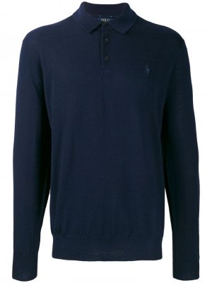 Рубашка-поло с длинными рукавами Polo Ralph Lauren. Цвет: синий