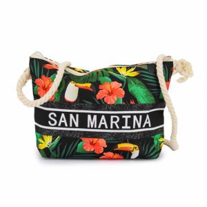 Маленькая сумка через плечо с цветочным принтом из летней ткани эва Женский SAN MARINA