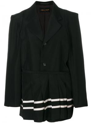 Приталенный пиджак с контрастными полосками Comme Des Garçons Pre-Owned. Цвет: черный
