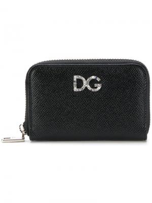 Маленький кошелек с круговой молнией Dolce & Gabbana. Цвет: черный